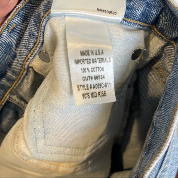 AGOLDE 90s Mid Rise Jean Size 26 Loose Fit Distressed Destroyed - Picture 7 of 14